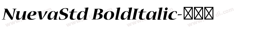NuevaStd BoldItalic字体转换